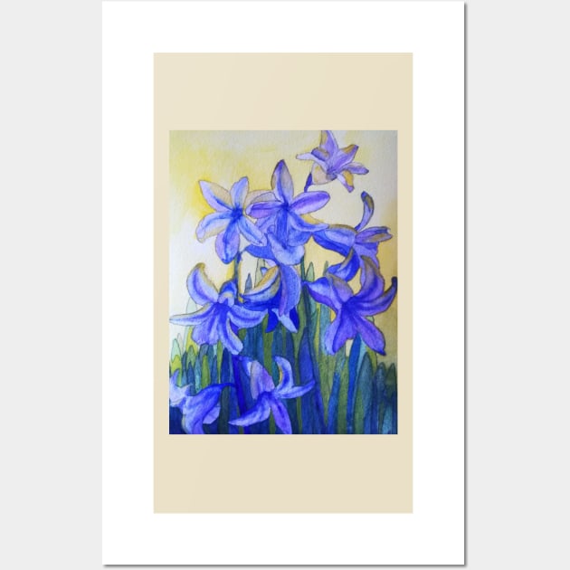 Bluebells watercolour painting Wall Art by esvb